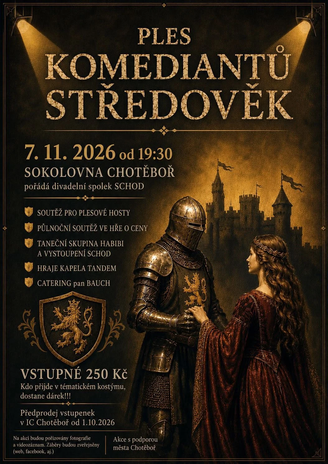 Plakát: Ples komediantů STŘEDOVĚK 🎭