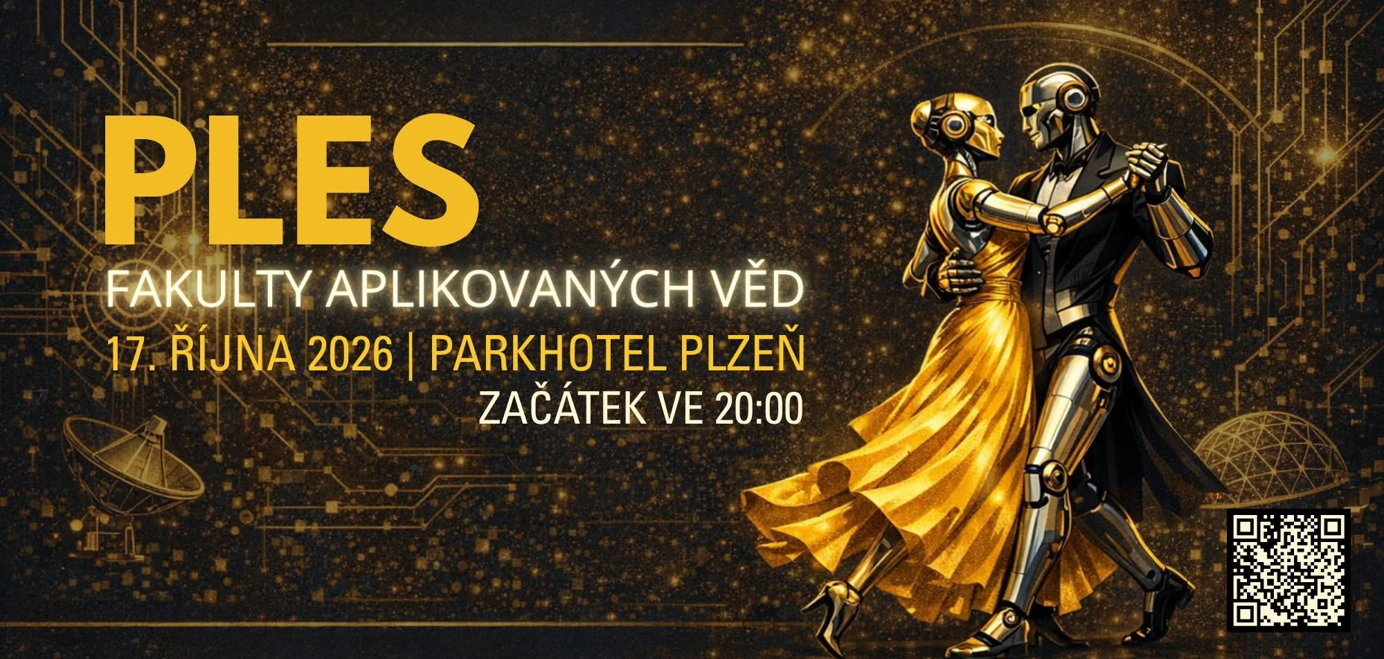 Plakát: Ples Fakulty aplikovaných věd ZČU (1. ročník)