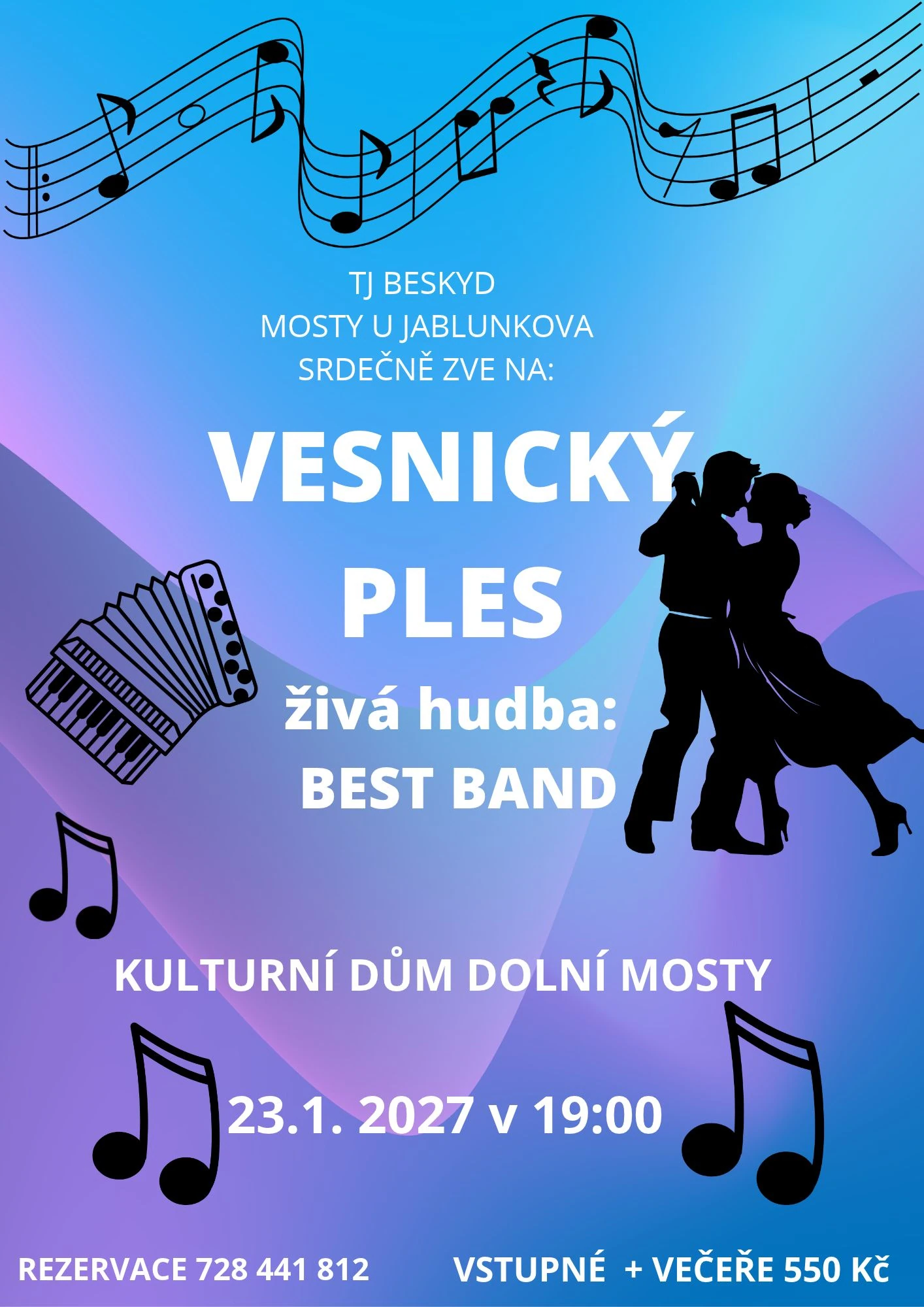 Plakát: Vesnický ples