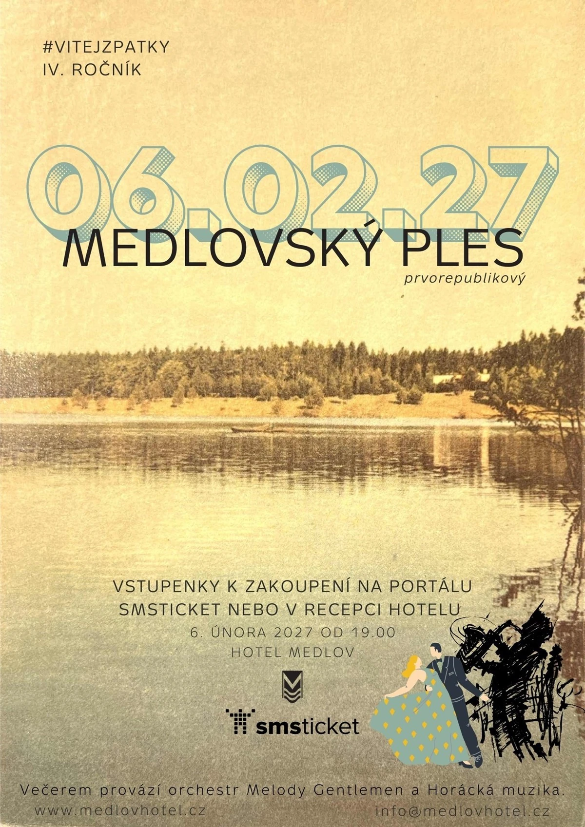 Plakát: Medlovský prvorepublikový ples- Fryšava pod Žákovou horou