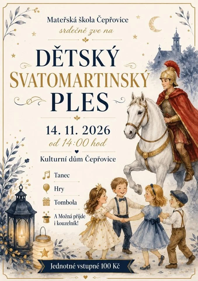 Plakát: DĚTSKÝ SVATOMARTINSKÝ PLES