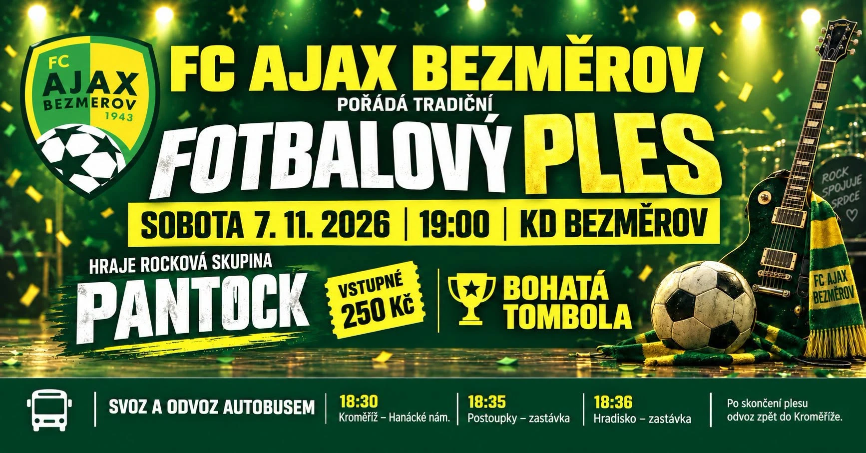 Plakát: Fotbalový ples FC Ajax Bezměrov