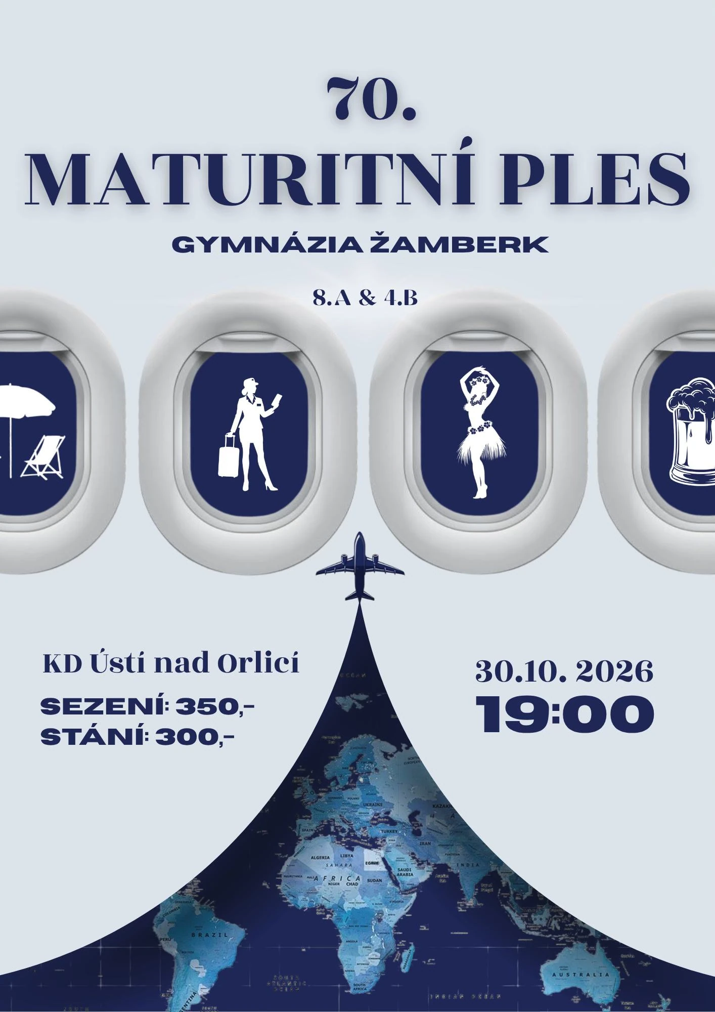 Plakát: 70. Maturitní ples Gymnázia Žamberk