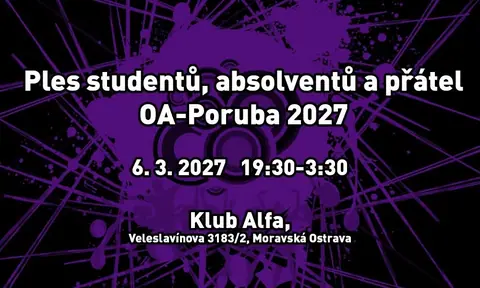 Plakát: Ples studentů a absolventů OA-Poruba 2027