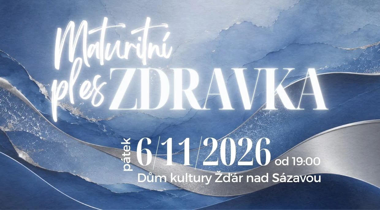 Plakát: Maturitní ples Střední zdravotnické školy a VOŠZ Žďár nad Sázavou