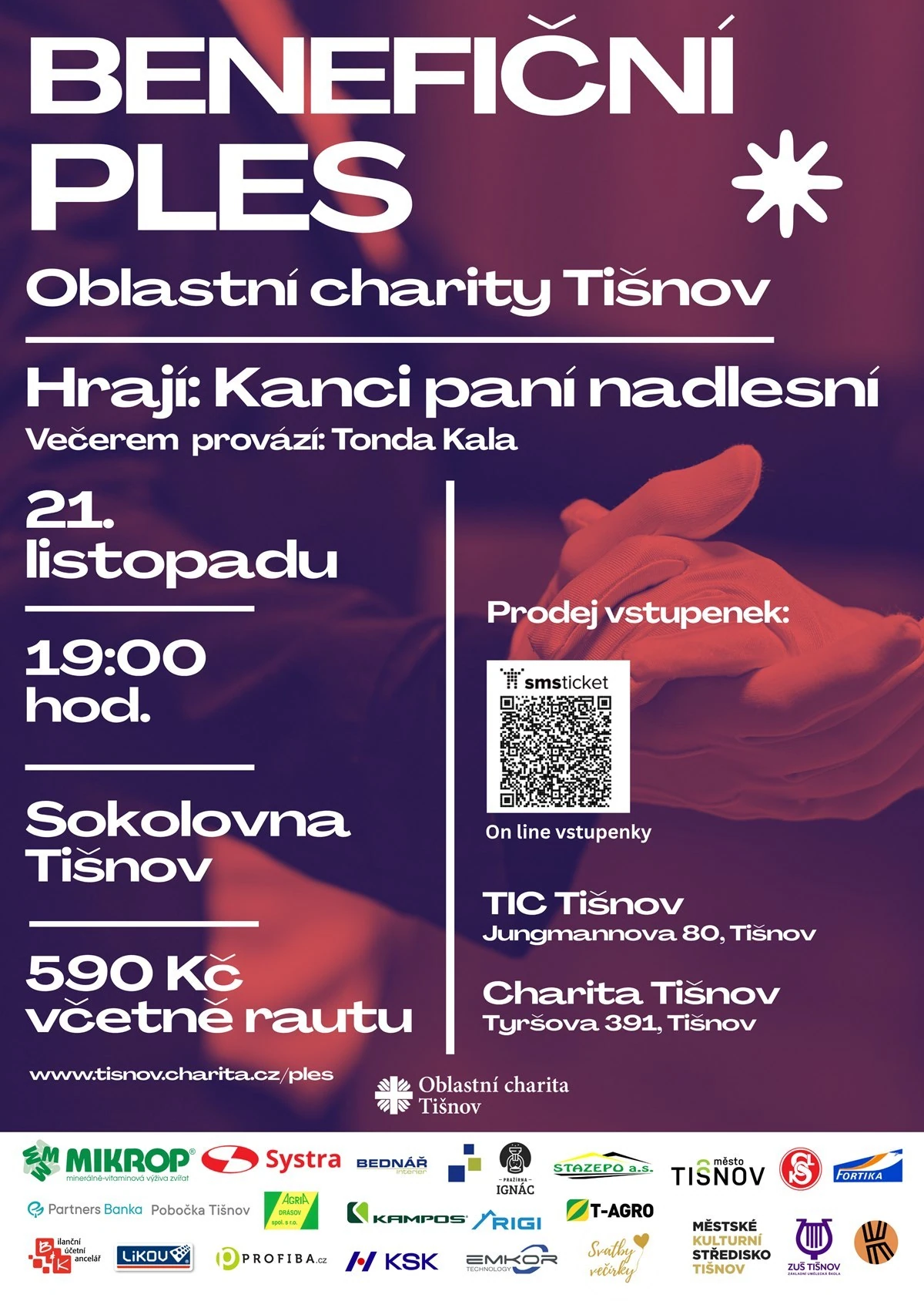 Plakát: Benefiční ples Oblastní charity Tišnov 2026