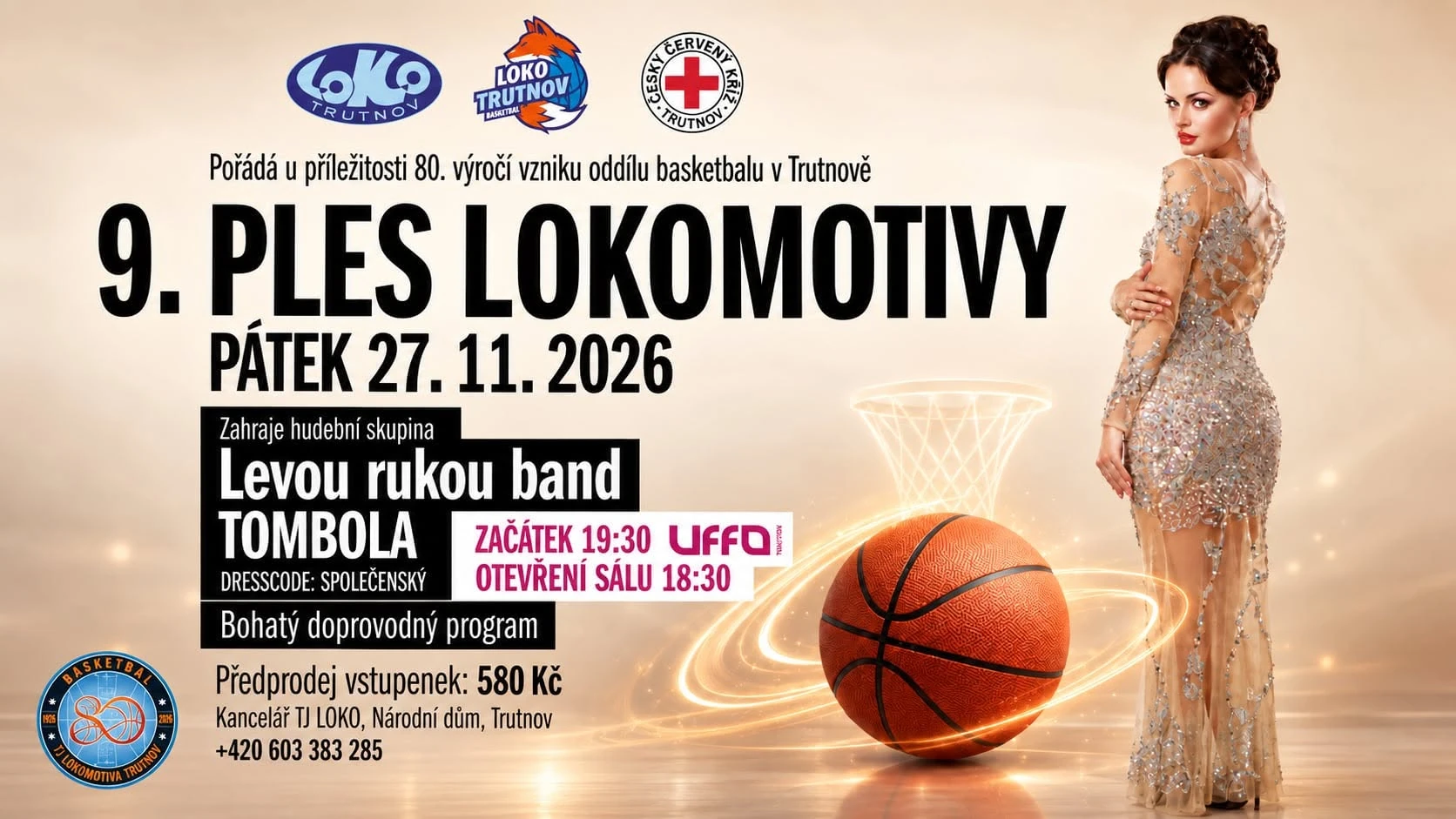 Plakát: 9. ples Lokomotivy