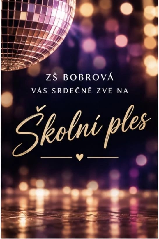 Plakát: ŠKOLNÍ PLES