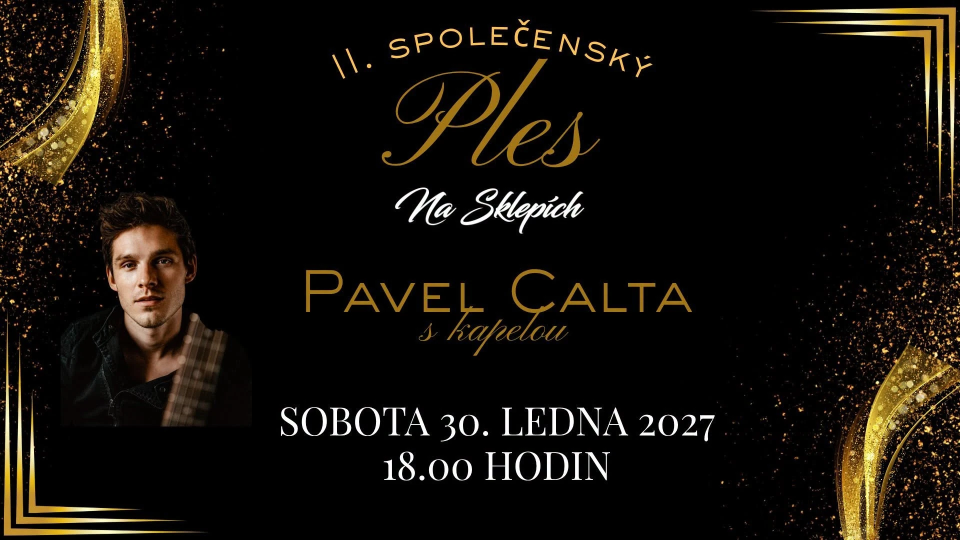 Plakát: II. společenský ples Na Sklepích