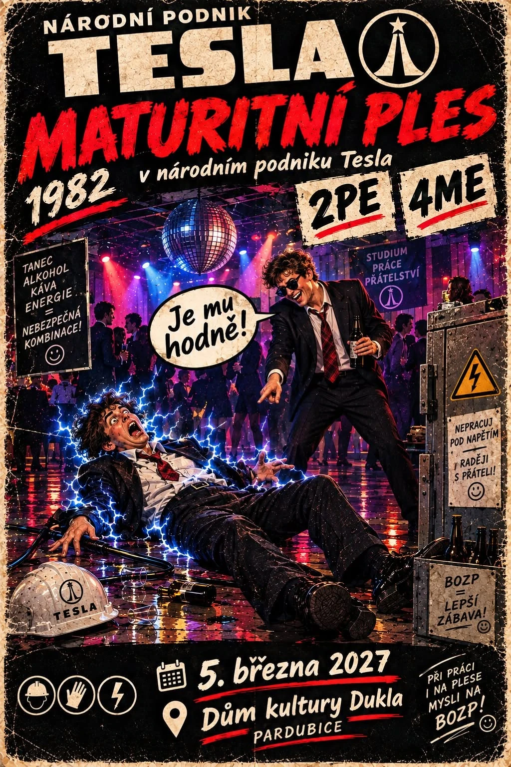 Plakát: Maturitní ples 2.Pe 4.ME (Pardubice)