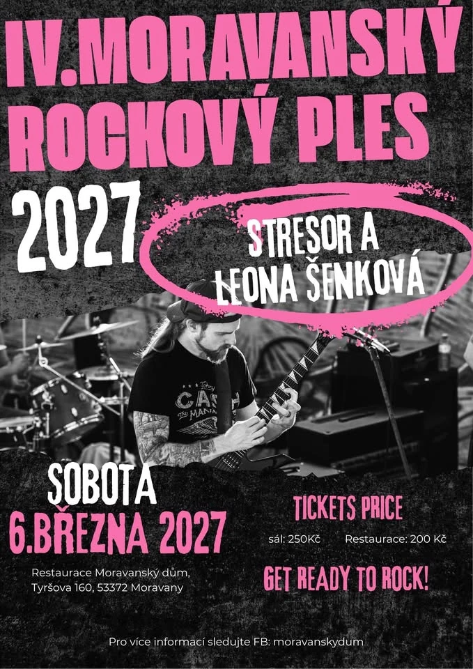 Plakát: IV. Moravanský rockový ples