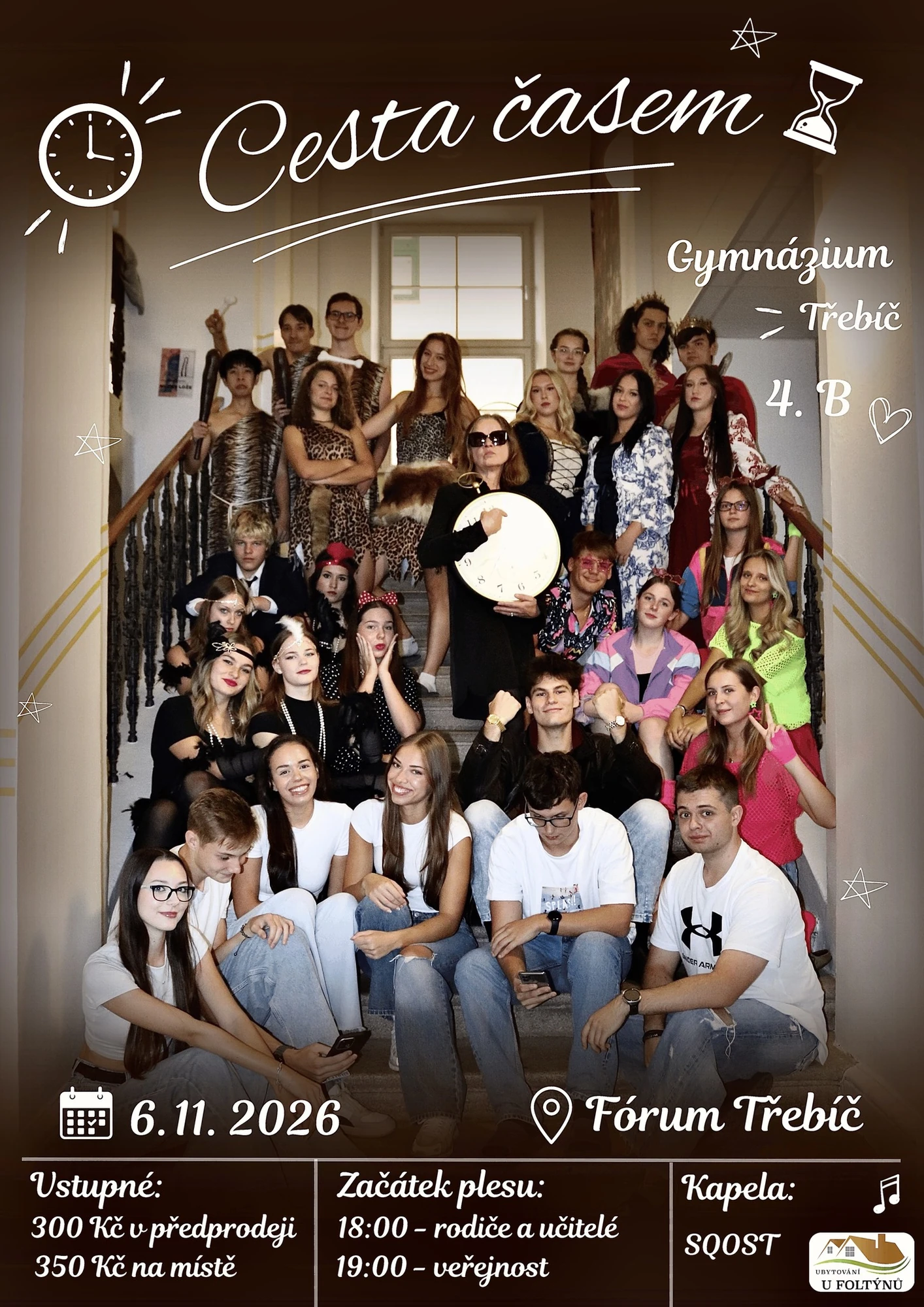 Plakát: Maturitní ples Gymnázium Třebíč 4.B
