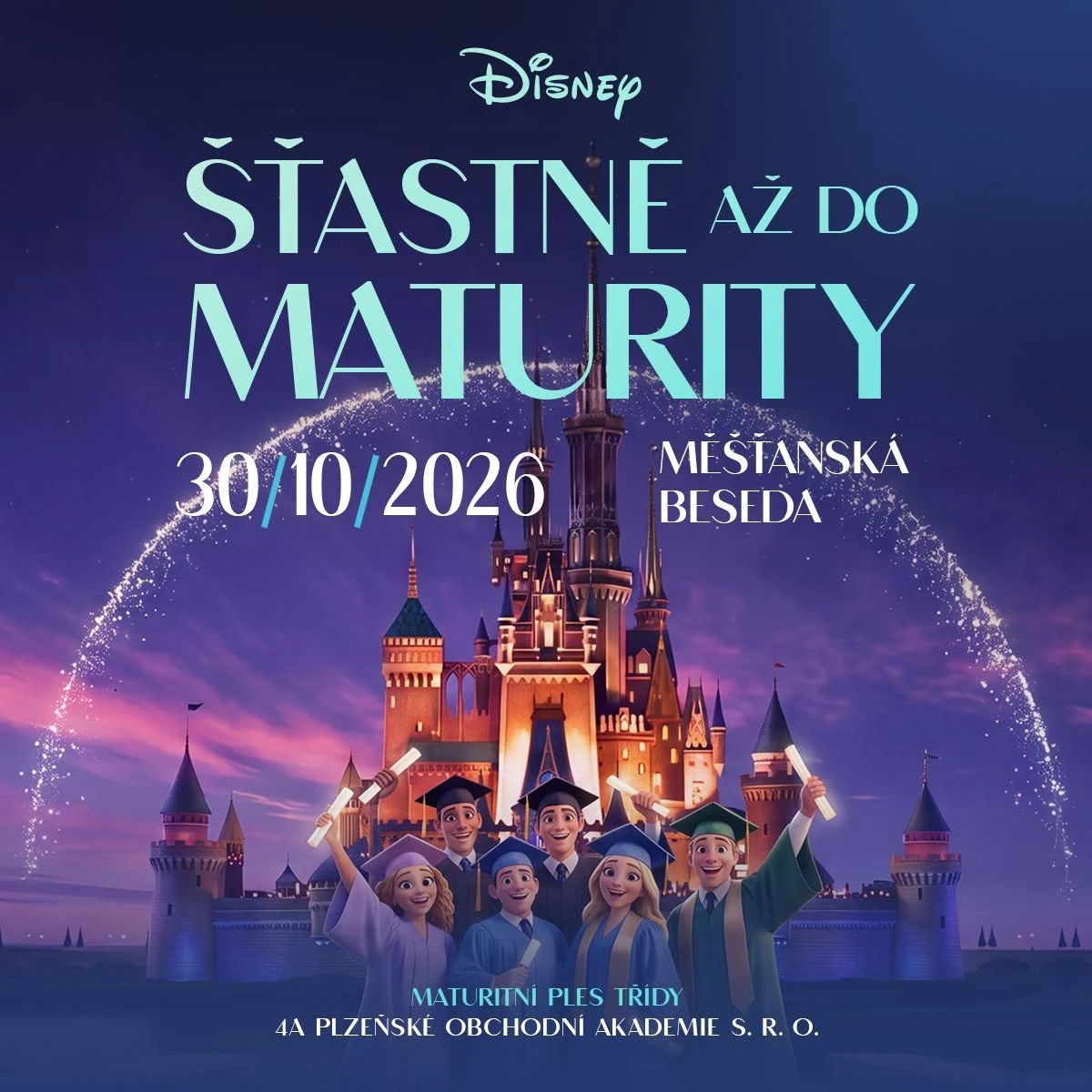 Plakát: Maturitní ples POA 4.A