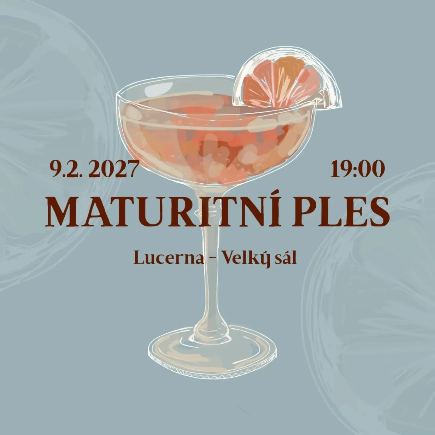 Plakát: Maturitní ples – Gymnázium E.Krásnohorské – Ohradní
