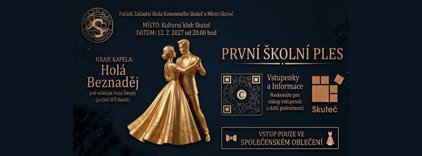 Plakát: Školní ples ZŠ Komenského