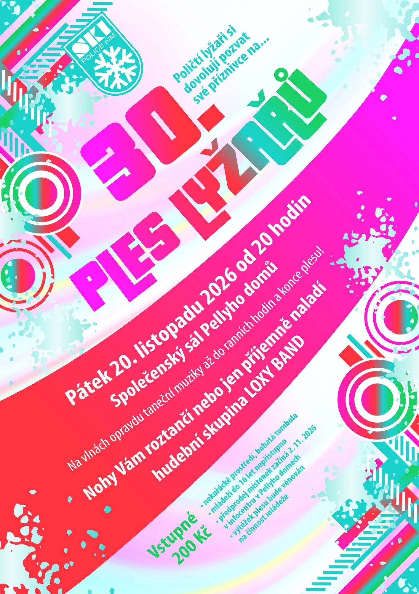 Plakát: 30. Ples lyžařů