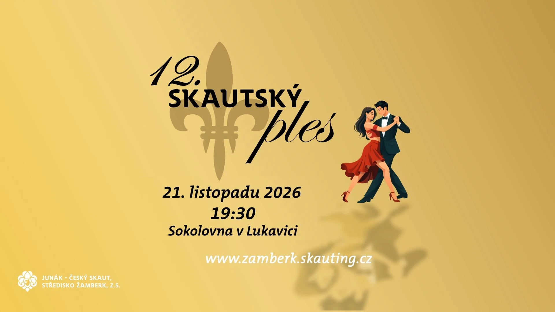 Plakát: 12. Skautský ples, střediska Žamberk