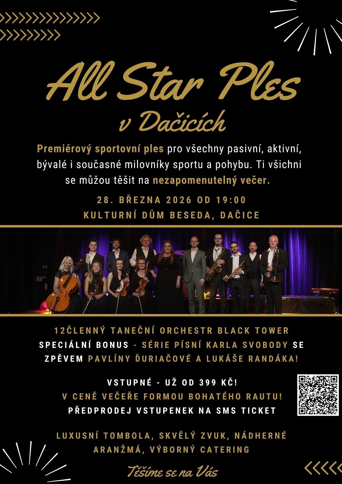 Plakát: All Star Ples v Dačicích, 2. ročník