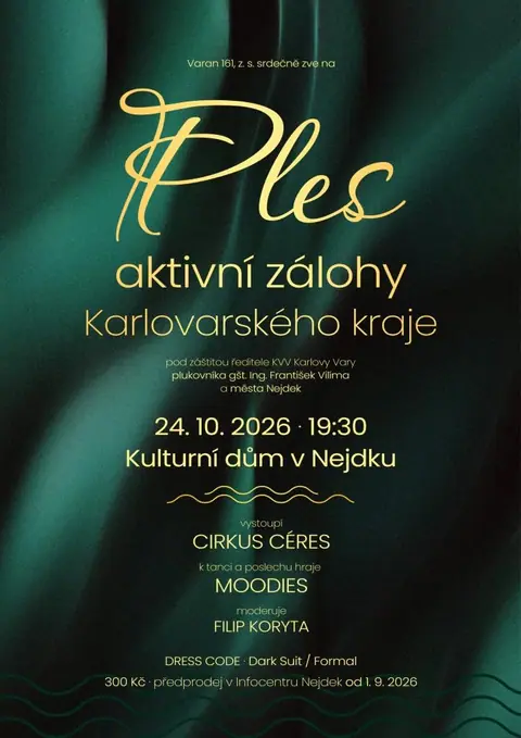 Plakát: Ples aktivní zálohy Karlovarského kraje