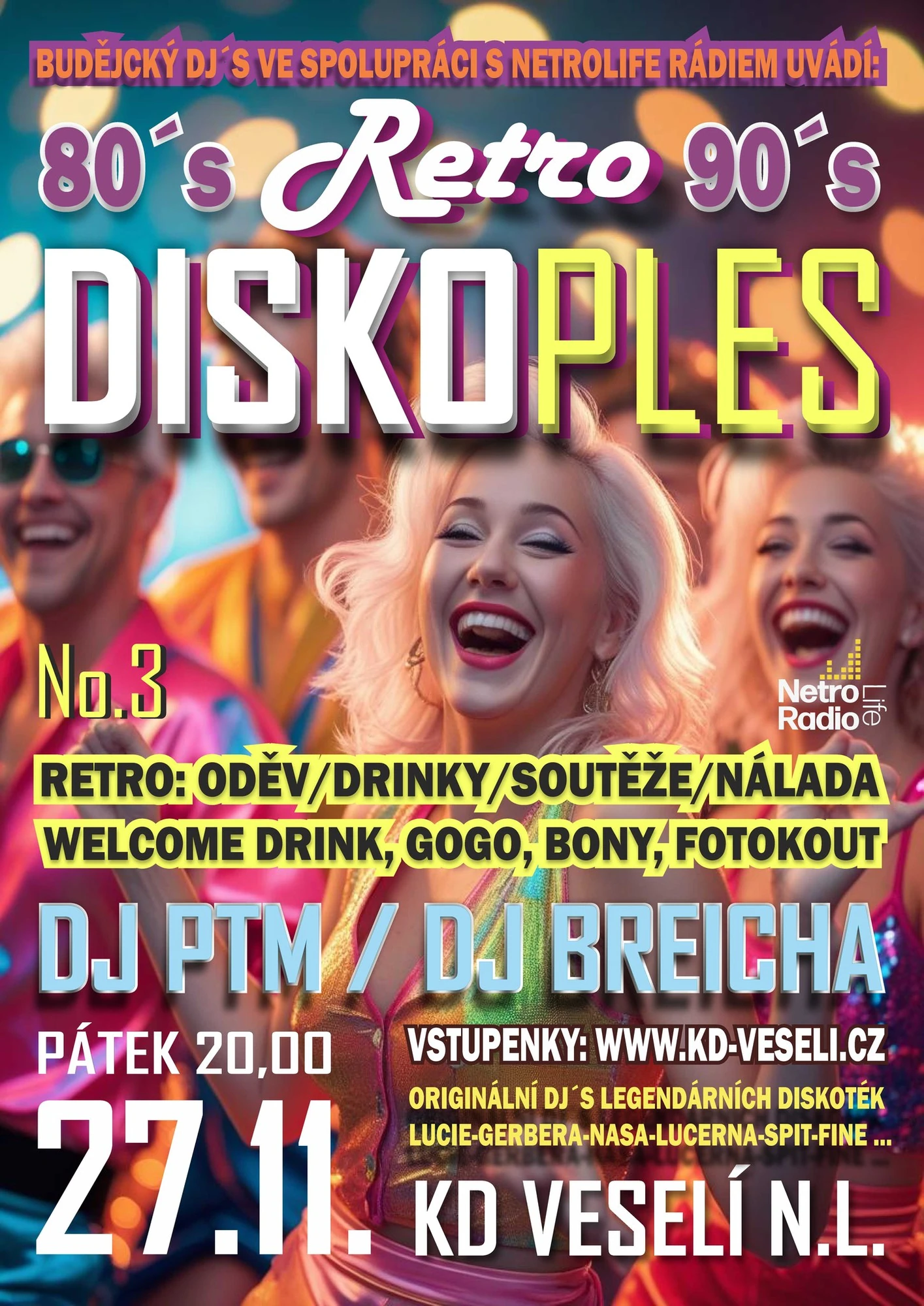 Plakát: Retro DISKO ples No. 3