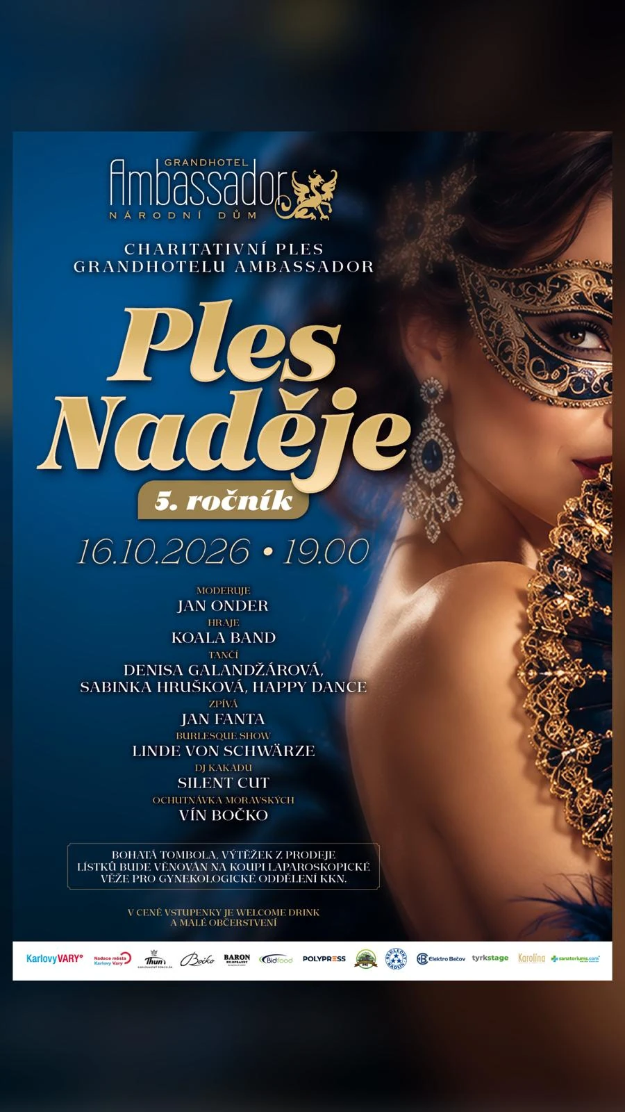 Plakát: 5.ročník charitativního Plesu Naděje