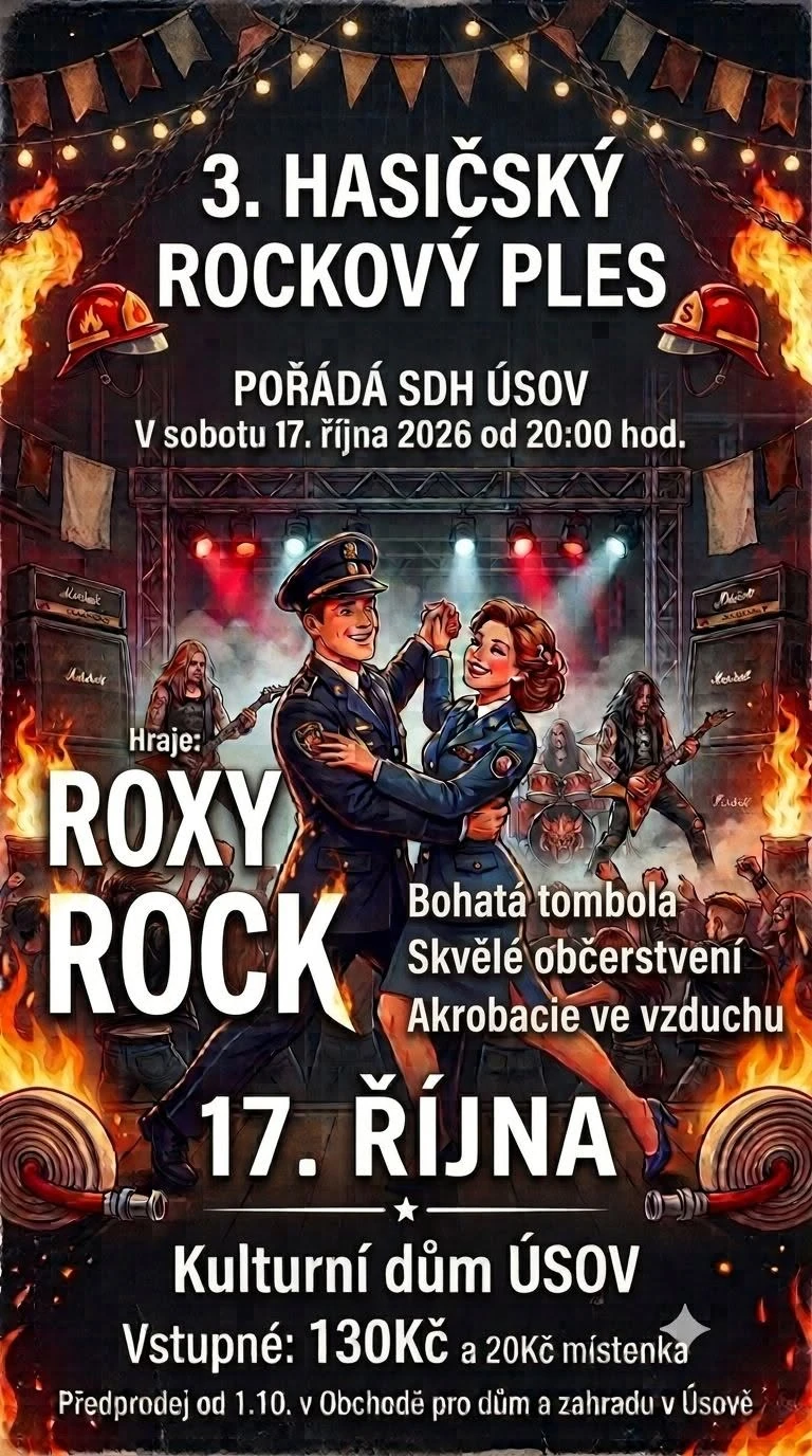 Plakát: 3. Hasičský rockový ples