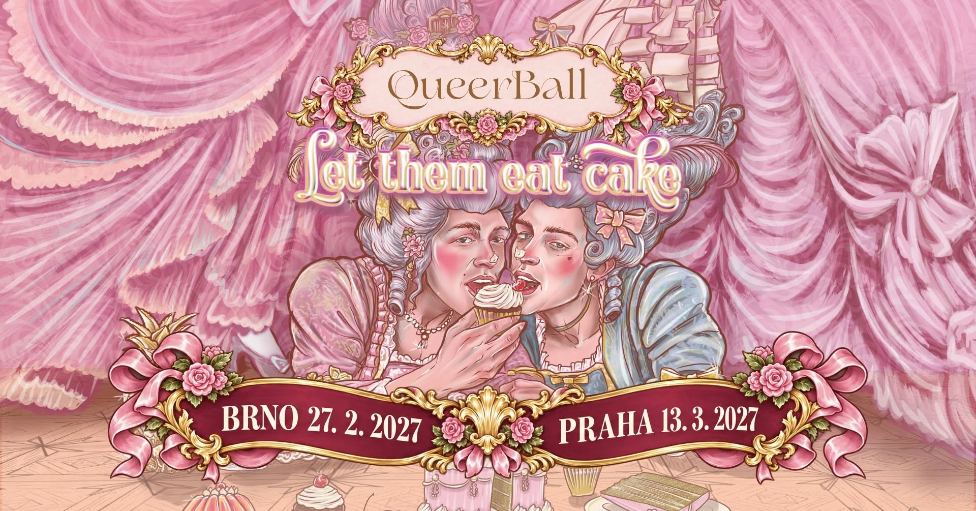 Plakát: Queer Ball 2027 - Let Them Eat Cake