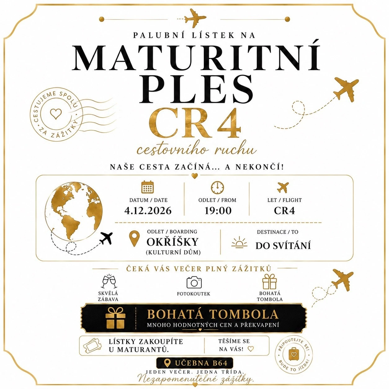 Plakát: Maturitní ples CR4