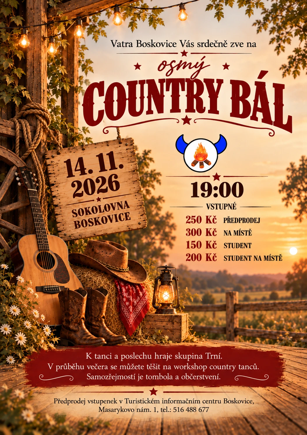 Plakát: Country bál Boskovice