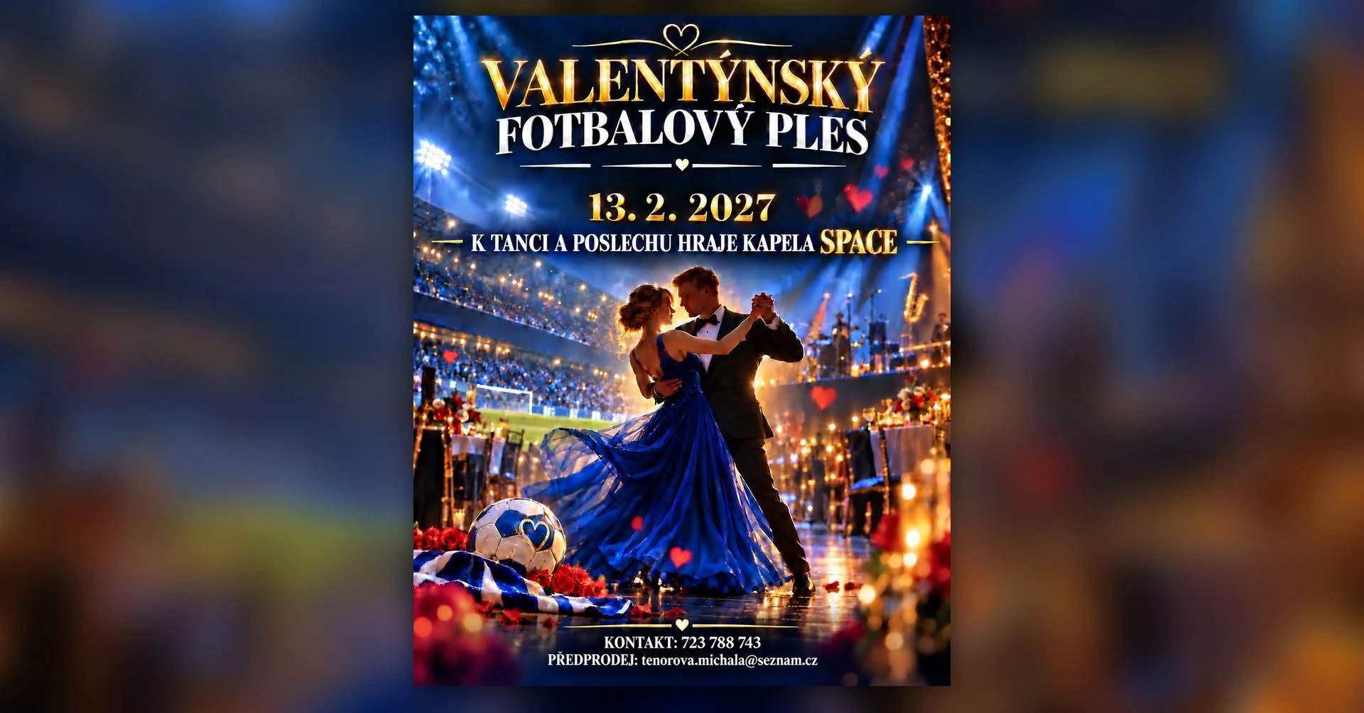 Plakát: Valentýnský fotbalový ples