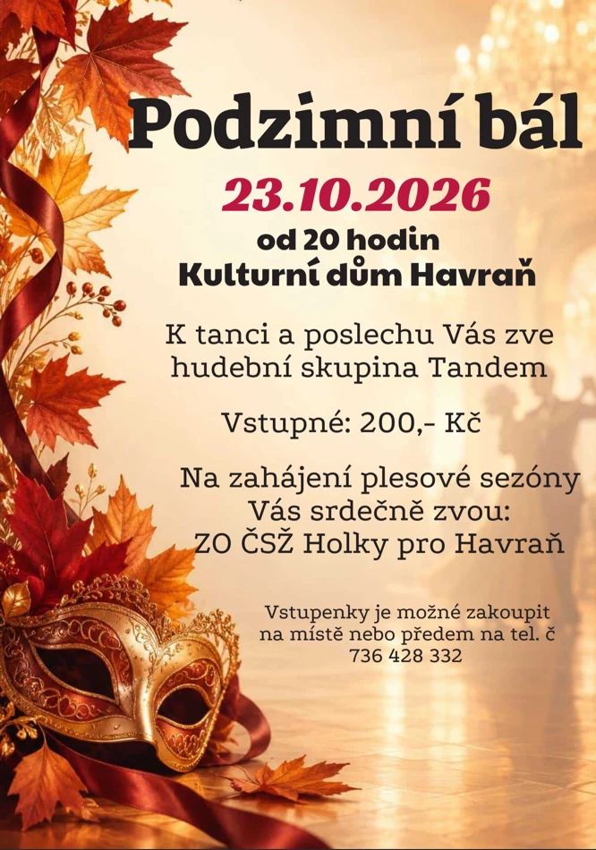 Plakát: Podzimní bál