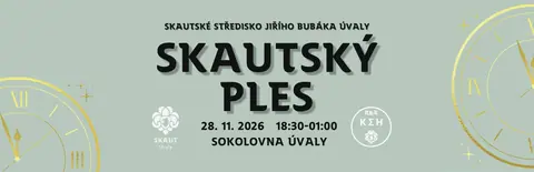 Plakát: Skautský ples 2026 v Úvalech