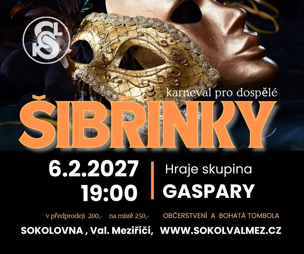 Plakát: ŠIBŘINKY 2027 - tradiční ples v maskách